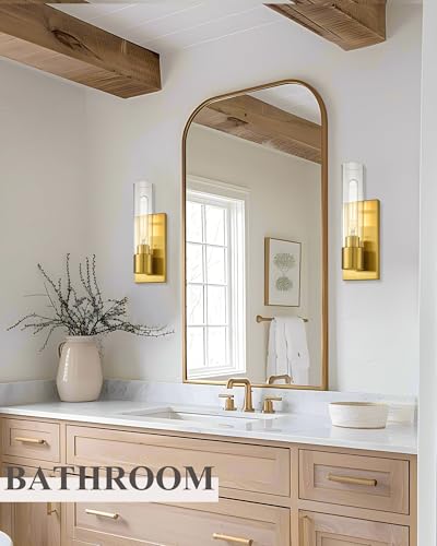 Image of HWH Bathroom Wall Sconce Set of 2, 1-Light, Modern, 5HY104B-2PK BG