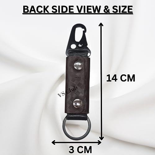 Image of VS Club Keychain for Car Bike Scooter Scooty | Compatible with Volkswagen Polo Vento Taigun Tiguan Virtus Beetle | Stylish Vegan Leather Key Chain | Perfect for Gifting Birthday
