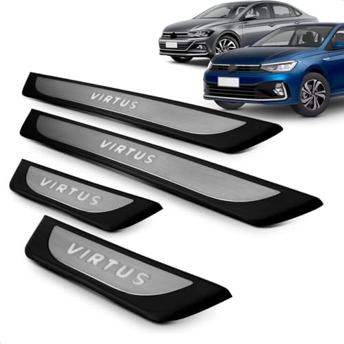 Soleira Led Aço Escovado Inox Virtus 2018 a 2026 Jogo com 4