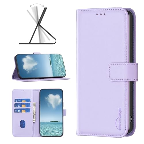 Oppo Reno12 F Étui Premium Cuir Violet Style Portefeuille Durable