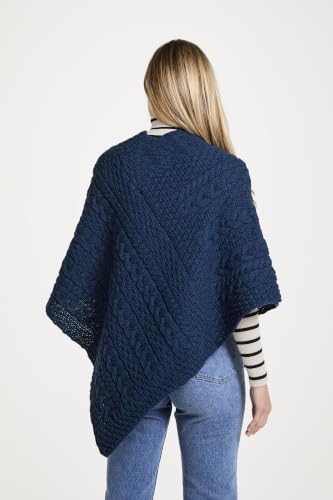 Image of Irish 100% Merino Wool Poncho for Women Made in Ireland