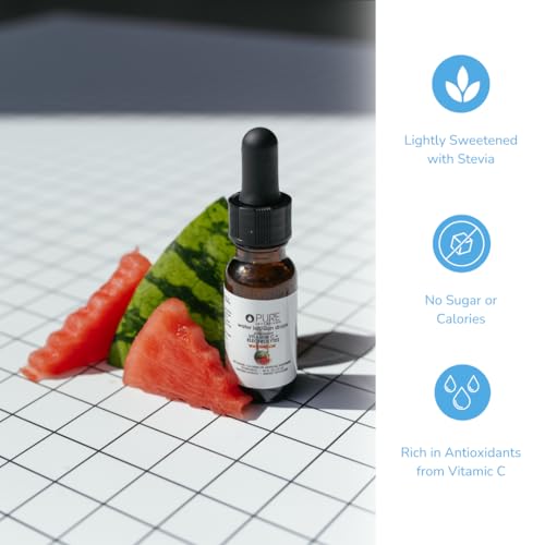 Image of Pure Inventions - Water Enhancer Drops - Delicious, Refreshing Sugar-Free Electrolyte Drops, Antioxidant Vitamin C Support, Zero Calories, No Artificial Sweeteners, Watermelon, 12 Servings