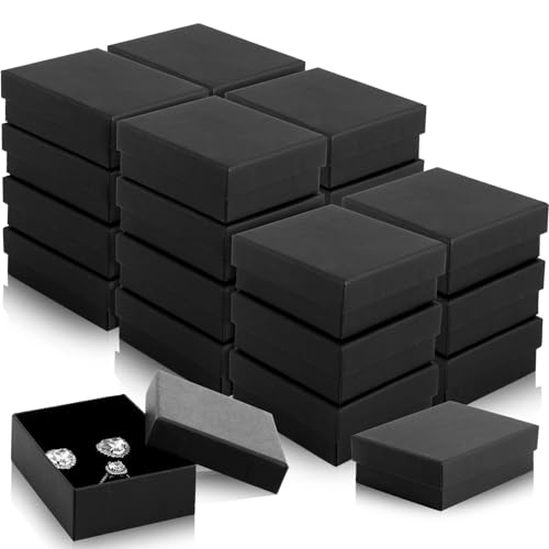 Sasylvia 72 Pcs Jewelry Boxes with Cushion Storage Display,Black