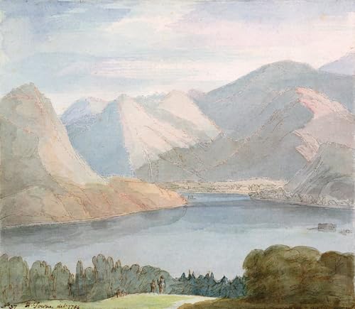 Regalo original de arte clásico: pintura sobre lienzo Ullswater di Towne de 60x90cm