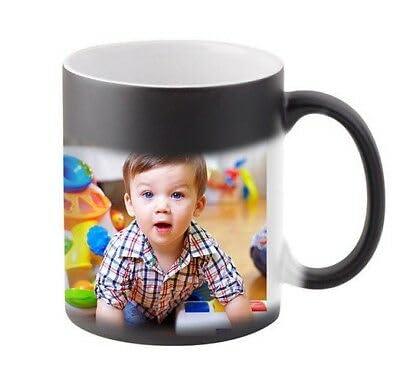 Generico Tazza magica personalizzata con foto - Cambia colore con bevande calde Idea regalo per ogni ricorrenza, compleanno, festa, 18 anni, anniversario, fidanzamento. finitura lucida