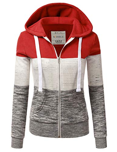 Doublju Lightweight Thin Zip-Up Hoodie Jacket For Women Girls Kids With Plus Size #TOP6
