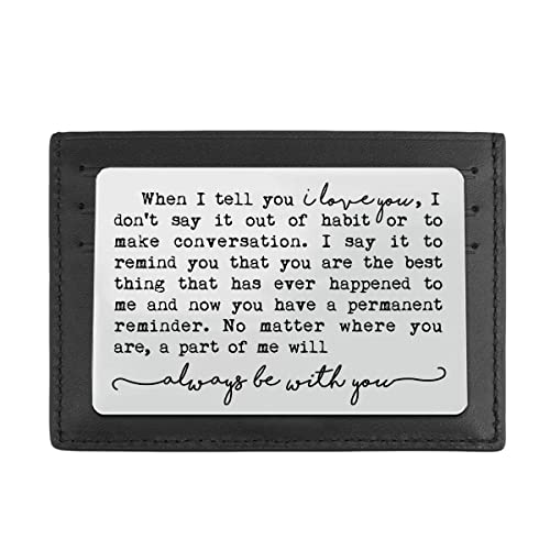 When I Tell You I Love You Metal Wallet Card, Boyfriend Gift, Girlfriend Gift, Engraved Wallet Card, Husband Gift, Wife Gift, Sentimental Keepsake, Valentine's Day Gift (Silver)3