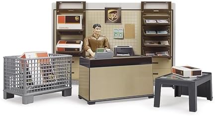 Bruder 62250 bworld UPS Store with Worker, 1:16 Scale Realistic Toy Truck image 5