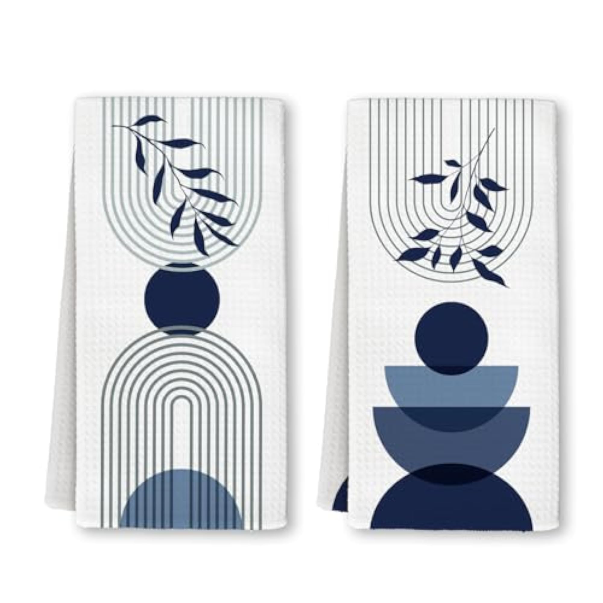 Navy Blue Boho Kitchen Towels, Minimalist Decor