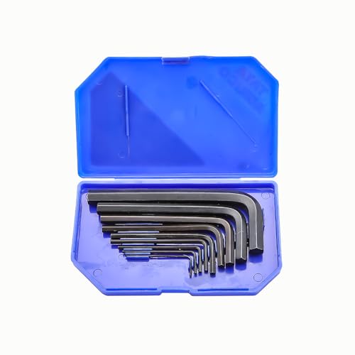 Image of AGRICO TATA 9 Pcs Allen Key Set (Hex Key) | Hard Steel L-Wrench Set in Plastic Box | Sizes 1.5-10mm | Snug Fit Blunt Ends for Repair, Maintenance, Home DIY & Furniture Assembly | TAK001