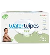 WaterWipes Plastic-Free Textured Clean, Toddler &amp; Baby Wipes, 720 Count (12 Packs), 99.9% Water B...
