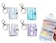 ZoeTekway 4 Stück Mini Fotoalbum Schlüsselanhänger,Personalized Tragbares Kleines Bild Binder Schlüsselring,Geschenkidee zum Aufbewahren wertvollen Fotoerinnerungen(4.8 * 6.2 * 2CM,4 Farben)