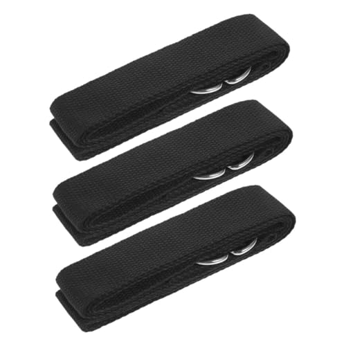 ifundom 3Pcs Adjustable Non Elastic Yoga Straps for Stretching Durable Workout Bands with Ring Buckle for Home and Gym Use for Yoga and Flexibility Training