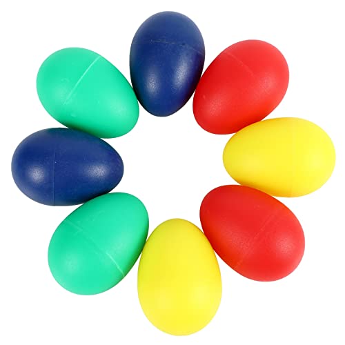 Giuneuow 8 Piezas JuguetóN PercusióN de PláStico Musical Huevo Maracas Egg Shakers NiñOs Juguetes- 4 Colores Diferentes
