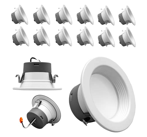 Image of DLR4(v6) 4-inch White Selectable Recessed LED Downlight with Baffle (12 Pack)