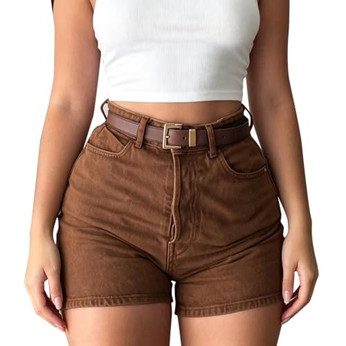 Short en jean taille haute élastique en tissu mélangé ultra souple