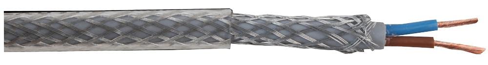 2 Core SY Braided Armoured Control Flex Cable 0.75mm, 1.0mm, 1.5mm, 2.5mm (1.0mm², 10 Metre)