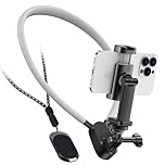 Wiseten Neck Phone Holder POV/Vlog Neck Mount with Phone Clip, Hands Free Phone Neck Holder Selfie Mount Video Recording for iPhone 16 15 Pro and All Phones for Camera GoPro Insta360