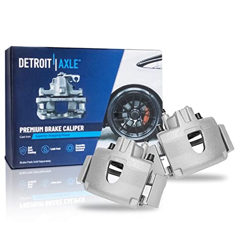 Image of Detroit Axle - Front 2pc Brake Calipers for Chrysler Voyager Town & Country Dodge Grand Caravan, 2 Disc Brake Calipers Replacement