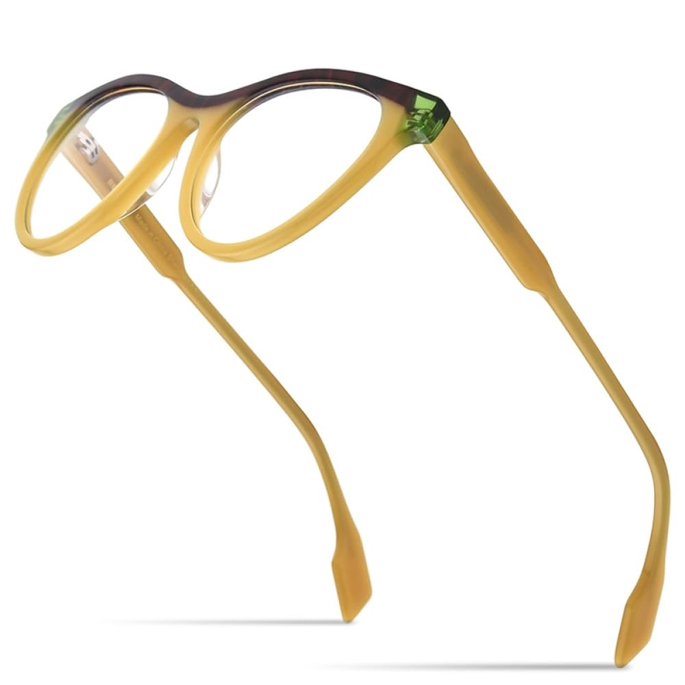 MUTYNE Mehrfarbige Acetat-Brillenfassung für Damen, Cat-Eye-Brille, Damen-Brillenbrille
