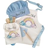 Delantal de lino para niños, diseño de puente de arcoíris, diseño de puente de arcoíris, diseño de pinafore especial, recuerdo de Navidad, cocina, idea de regalo