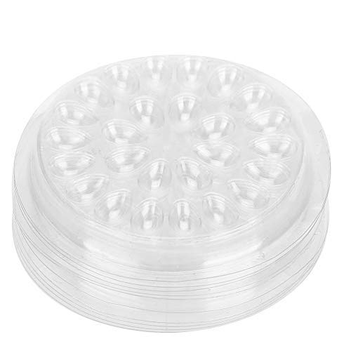 Wimpernkleber Halter, 50 Stück Einweg Wimpernkleber Halter Transparent Kunststoff Wimpernverlängerung Kleber Stand Pad Cover
