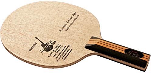 Nittaku Raquete de tênis de mesa NC-0384, carbono acústico, apertar a mão, para ataque, material especial, reto