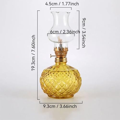 Vintage Oil Lamp & Glass Cover, Decorative Candle Holders, Kerosene Lantern - image 2