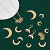 Hobbspring 33pcs 9 Styles Connector Charms Brass Crescent Moon links Charm for Diy Earring Necklace Jewelry Making Metal Half Moon Pendants Men Women Crafts Supplies #3