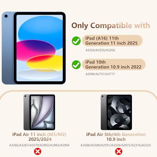 Étui pour iPad 11e génération 11" 2025 coque avec porte-crayon antichoc - 2