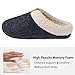 ULTRAIDEAS Men's Cozy Memory Foam Slippers with Fuzzy Plush Wool-Like Lining, Slip...