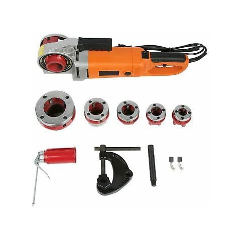 Thread Cutting Set Pipes Threading Range 25 Rm Pipe Threader 2300 W Electric Pipe Threader 6 Matrices Thread Cutting Machine Pipe Cutter Thread Cutter Die Cutting Set Cover
