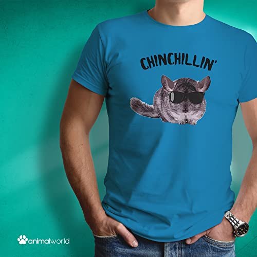 Old Glory Chinchillin Chinchilla Sapphire Blue Adult T-Shirt - Small #TOP2