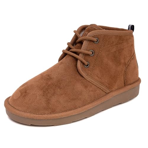 Nautica Kids Boot With Sherpa Fur Lining For Snow And Winter-Warm Ankle Slipper Bootie For Boys & Girls - Sizes For Big Kid - Little Kid-Toddler-Dulverton T-Chestnut-11