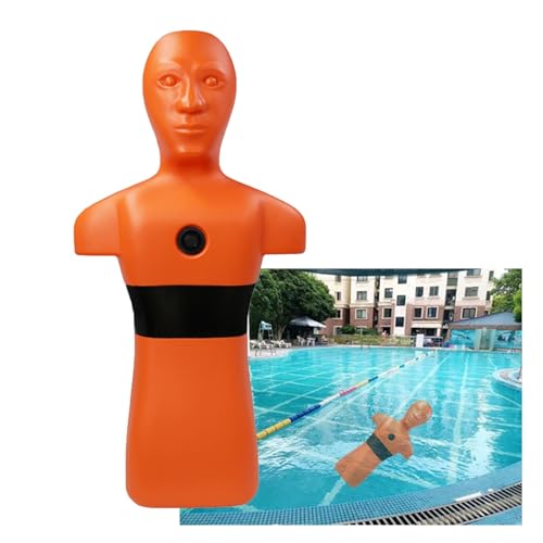 Drowning Prevention Teaching Tools,Fire Training Drill Model,Water Simulation Training Dummy,Rapid Drainage,for Water Life Saving(Orange)