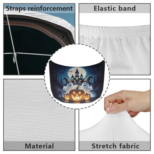 Image of Moon Castle Car Hood Cover Stretchable Polyester,Engine Cover,Elastic Fabrics Can be Washed,Car Bonnet All-Season Protection