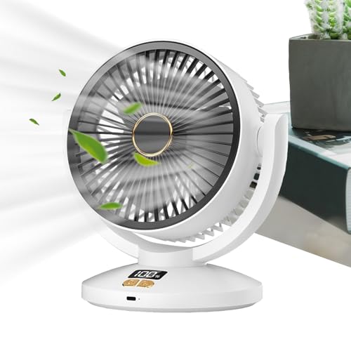Mini ventilateur de table rechargeable USB avec affichage numérique intelligent - 8