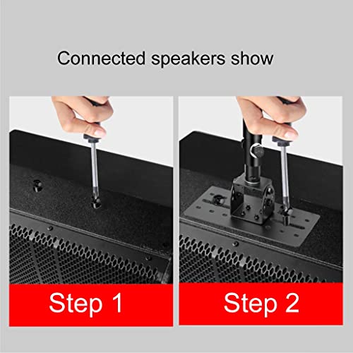 Fifor Speaker Wall Ceiling Mount Stand - Black Speaker Mounting Bracket W/Adjustable Swivel Tilt, Retractable Telescopic Arm - Home Surround Sound System Speakers (Color : Black, Size : 60-260Cm) #TOP7