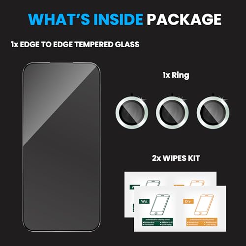 Image of ArmourPro Military-Grade Tempered Glass Compatible with Samsung Galaxy S25 5G (6.2 Inch) with Mint Camera Ring Protector & Installation Kit | Edge to Edge Coverage