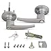 Honeywell Safes & Door Locks - Interior & Exterior Straight Lever Door Handle with Keys - Door Lever for Bedroom - Anti-Bump Resistant - Reversible for Right & Left Sided Doors - Satin Nickel, 8104301