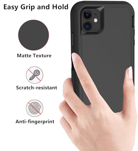 Coque iPhone 12 antichoc évite les bris d'écran protection robuste noire - 5