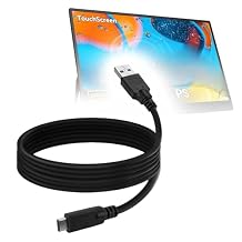 BoxWave Cable Compatible with GWSGUT G156T Portable Monitor Touchscreen 15.6 in - DirectSync - USB 3.0 A to USB 3.1 Type C, USB C Charge and Sync Cable - 6ft - Black
