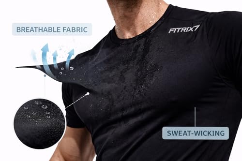 Image of Men's Compression T-Shirt Half Sleeve | Quick Dry Stretchable Gym Wear | Athletic Sports T Shirt for Gym, Running, Workout & Training