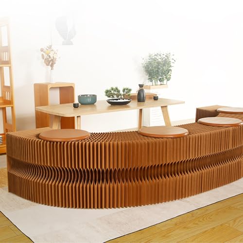 Tabouret en papier rétractable pliable pour optimiser l'espace bureau