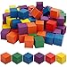 Belle Vous Cube Couleur en Bois (Lot de 100) - 2,5 x 2,5 cm - Bois Cube Carré de 6 Couleurs - Cube Bois Enfant, Travaux Manuels, Fabrication de Puzzle, Jouets Éducatifs