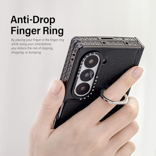 Housse en cuir pour Galaxy Z Fold 6 avec couverture charnière et finition premium - 5