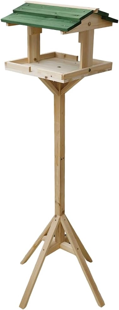 Unibos | Freestanding Wooden Bird Feeding Table – Tall Outdoor Birds Feeder Station For Garden & Patio, Heavy Duty Rustic Wood Bird House For Wild Birds, Sturdy Weatherproof Feeder Stand Unibos | Freestanding Wooden Bird Feeding Table – Tall Outdoor Birds Feeder Station For Garden & Patio, Heavy Duty Rustic Wood Bird House For Wild Birds, Sturdy Weatherproof Feeder Stand