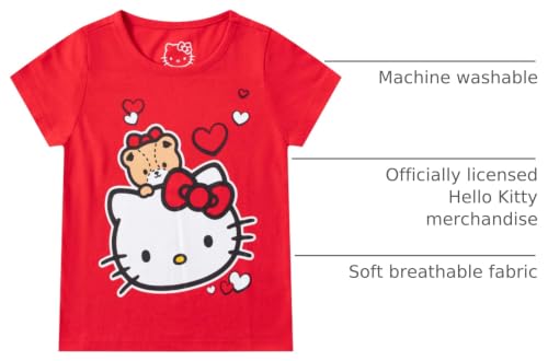 Image of Hello Kitty Sanrio Girls 3 Pack Short Sleeve T-Shirt for Little and Big Kids