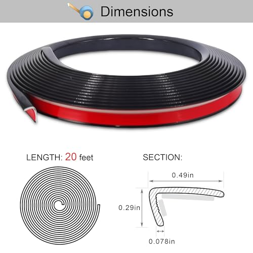 KTINITK 20ft Outside Vinyl Corner Trim Peel and Stick for Tile and Wall Edges, Decorative Kitchen Backsplash Trim Edge, Tile Edge Trim, Corner Trim (Black) by KTINITK - Image 5