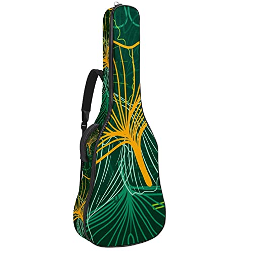 Housse de transport pour guitare verte avec sangle ajustable pour éviter la fatigue du transport